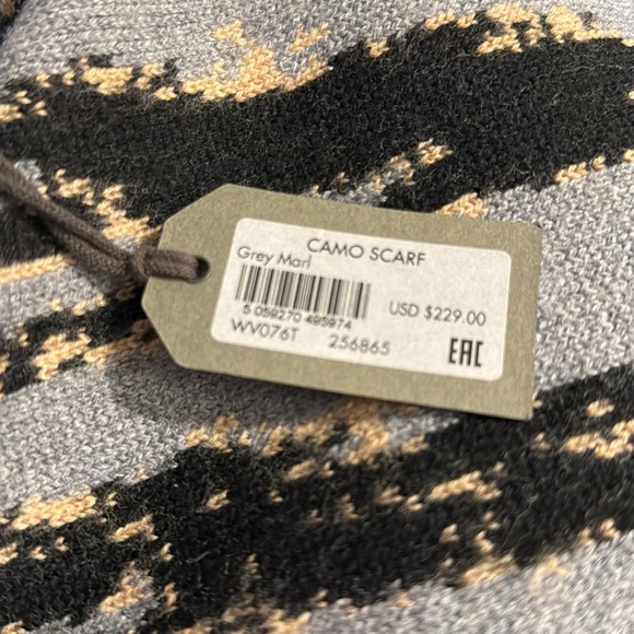 AllSaints Camo Merino Wool Scarf NWT - Picture 4 of 4